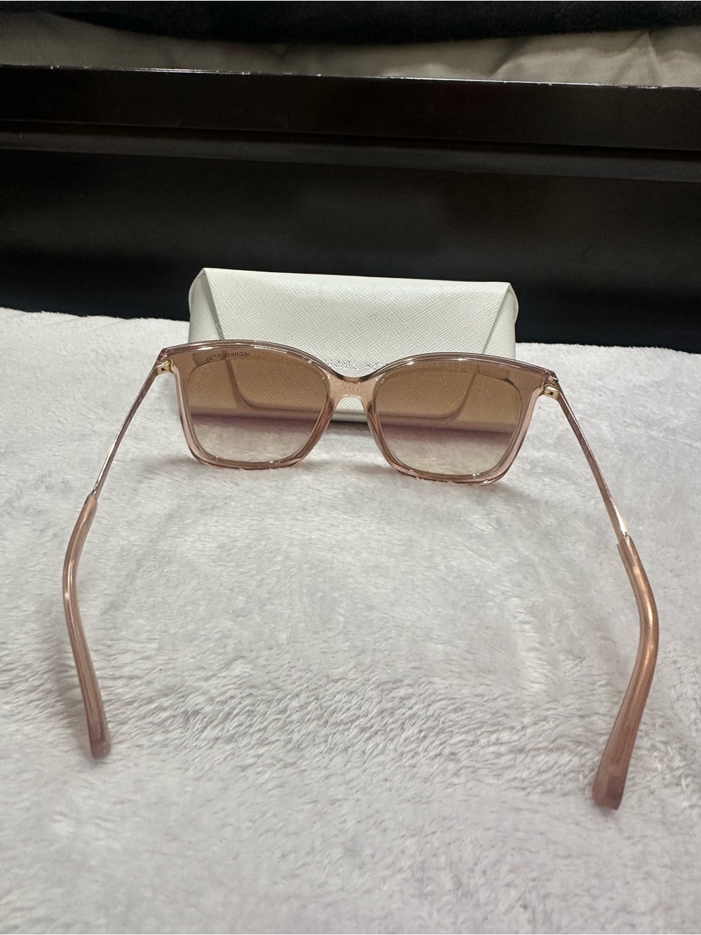 Michael Kors Translucent Pink Gradient Square Sunglasses - Picture 4 of 7